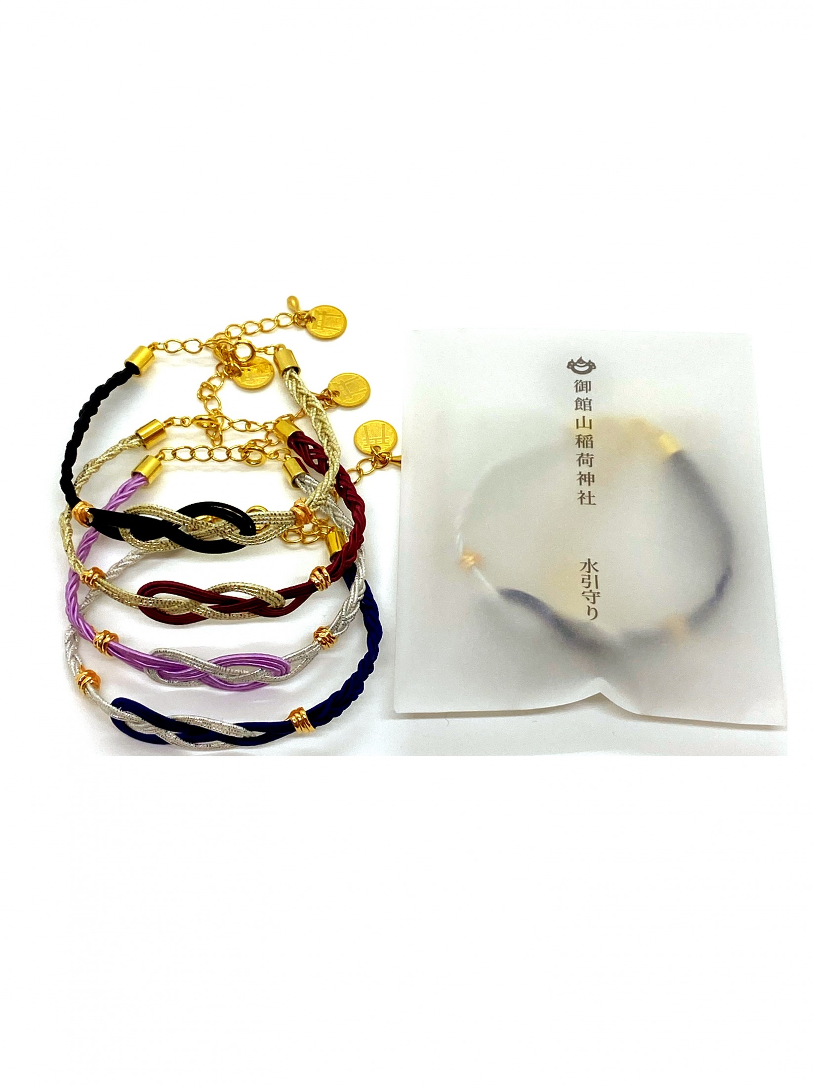 水引ブレスレットお守り 八の字 御館山稲荷神社授与品